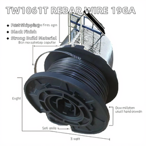 ลวดผูกเหล็กเส้น TW1061T แบบแบน ขนาด 19GA แบบสองเส้น สีดำ / สำหรับเครื่องมือ RB443 และ RB823 - Product Image 2