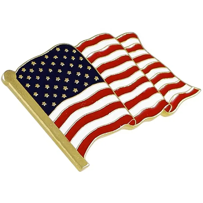 Amerikaanse Vlag Revers Pin Badge Sterren En Strepen Vlag Badge Metalen Badge Voor Usa Patriots