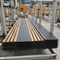 Plancher de terrasse en bois composite 3D pour piscine extérieure, anti-UV, lisse, en PE