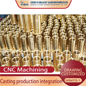 Cojinete de bloqueo de polea transportadora de buje hueco de fundición de bronce ZCuPb25Sn5 para trituradora tipo manguito de taladro - Product Image 2