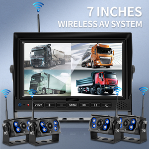 AHD Digital Wireless Rear Front View Car Backup <b>Camera</b> Monitor Kits 7inch With 4 for Truck Bus Trailer Lorry Wireless-N-4 Digita - Product Image 5