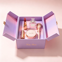Boîte d'expédition ondulée personnalisée violet rose en carton recyclable pour parfum, cadeaux, artisanat, emballage pour fêtes et achats