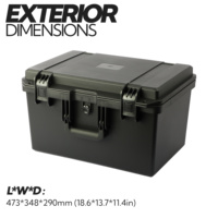 Grande boîte de rangement étanche en plastique pour outils, boîte de transport de sécurité, boîte à outils de protection