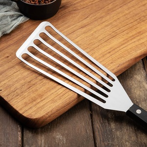 Stainless Steel Slotted <b>Spatula</b> <b>Set</b> 3 Pc Oven Safe Kitchen Tool For Fish Steak Teppanyaki Cooking Utensil - Product Image 2