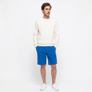 100% Cotton Crew Neck Sweatshirt <b>Plain</b> White <b>Jumper</b> with Embroidered Design Winter Fleece with XS Size for Sale - Product Image 1