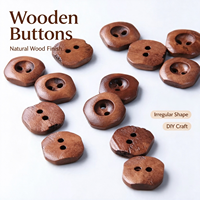Boutons en bois carrés à deux trous, motif diamant, naturels, minimalistes, simples, unisexes, pour vêtements, chemises, pulls, tricots, DIY