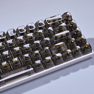 Ancreu 143 touches noires transparentes en cristal profil <span class=keywords><strong>DSA</strong></span> personnalisées pour clavier mécanique - Product Image 2