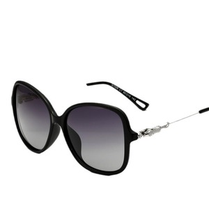 Women's TR90 Polarized Sunglasses 7026 UV400 <b>Black</b> <b>Frame</b> Diamond Encrusted Fashion Sunshades for Parties - Product Image 1