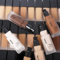 Fond de Teint Naturel Longue Tenue HD, Correcteur de Teint, Fond de Teint Mat Naturel Imperméable, Marque Privée, Fond de Teint