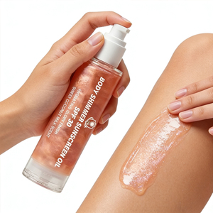 <span class=keywords><strong>Huile</strong></span> de <span class=keywords><strong>bronzage</strong></span> pour le visage et le corps, protection solaire <span class=keywords><strong>SPF</strong></span> <span class=keywords><strong>50</strong></span>, large spectre, imperméable, végétalienne, avec logo personnalisé, effet brillant - Product Image 2