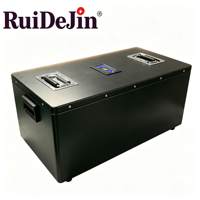 Batterie lithium-ion LiFePO4 avec chargeur intégré, cellules de qualité A, conforme à la norme UN38.3, pour chariot élévateur AGV, plateforme mobile d'entrepôt