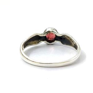 Collection artisanale de magnifiques bijoux en argent au meilleur prix, bague en pierre de grenat, argent sterling 925, bague en pierres précieuses réglable - Product Image 3