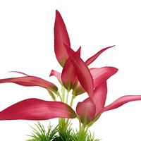 Fournitures transfrontalières DIY : Fleurs en tissu de soie simulée, plantes aquatiques, aménagement paysager d'aquarium, arrangements floraux, rocailles de corail