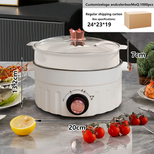 Sartén Eléctrica Multifuncional con Calentamiento Rápido y Revestimiento Antiadherente, con Control de Temperatura para Uso Doméstico y Hotelero - Product Image 4