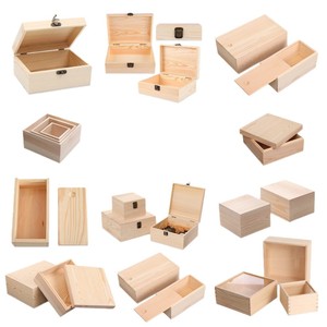 Caoxian wooden <b>box</b>, pull-out paulownia wood <b>box</b>, flip-top pine wood <b>box</b>, universal gift packaging <b>box</b> for festivals and - Product Image 2