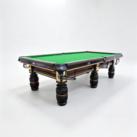 Table de billard PUSHIZHE de haute qualité, 9 pieds, avec plateau en ardoise et poches en cuir, pour la maison, le club et le commerce