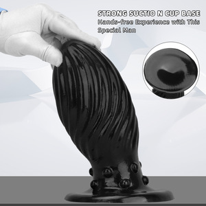 Plug anal extra-large avec ventouse pour le sexe anal, design épais de style chrysanthème, dilatation extrême pour hommes et femmes - Product Image 3