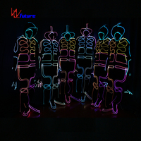 Combinaison de danse lumineuse, costume à lignes lumineuses, costume de robot Tron à fibres optiques LED pour événement