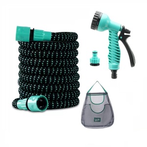 Mangueira de Jardim Expansível Azul Menta, Mangueira Mágica Flexível com Conexões Plásticas - Product Image 1
