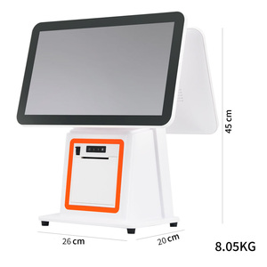 Оптовая продажа JSJ JSJ1200-<span class=keywords><strong>D</strong></span>-W2 Мини-магазин POS-система с сенсорным экраном с двойным дисплеем Windows OS все-в-одном дизайн сканер штрих-кодов - Product Image 4
