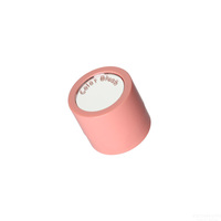 Boîte à poudre libre en plastique avec miroir et support pour houppette, couvercle à vis, conteneur cosmétique, logo personnalisé pris en charge