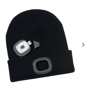 Bonnet en tricot LED personnalisé avec lumière <span class=keywords><strong>rechargeable</strong></span> et logo brodé – Chapeau d'hiver - Product Image 1