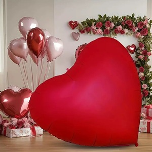 <span class=keywords><strong>Palloncino</strong></span> Gigante a Forma di <span class=keywords><strong>Cuore</strong></span> da 1 M, <span class=keywords><strong>Palloncino</strong></span> Rosso in Foil di Alluminio da 63 Pollici per San Valentino, Decorazione per Matrimoni e Feste di Fidanzamento - Product Image 2