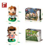 Ensemble de jouets de football en blocs de construction, modèle de figurine de star du football mondial et de la Coupe, pour une scène de match éclatante, cadeau