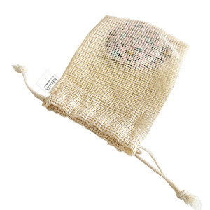 100% Eco Simple Ecology Zero Waste Bolsa de productos de malla de algodón lavable y reutilizable para bolsas de compras de verduras y frutas - Product Image 5