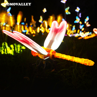 Pour Momovalley extérieur réaliste parcs à thème libellule lumières coloré jardin décoration éclairage pour noël Halloween IP65