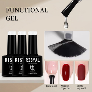 Kit de vernis à ongles en gel 24 pièces, gel de couleur Armor Polish, couches de <span class=keywords><strong>base</strong></span> et de finition, couche de scellement sans rinçage, gels de durcissement UV/LED, pailletés - Product Image 3