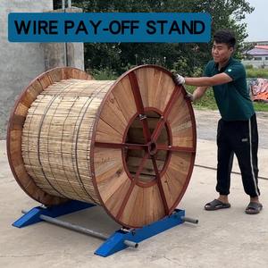 بكرة كابلات محمولة، إطار أفقي لوضع الكابلات والكابلات البصرية بعجلة فولاذية صغيرة، نوع أرضي - Product Image 6