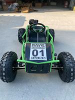 Kart à pédales à essence 212cc, moteur 4 temps, vitesse maximale 70 km/h, freins à disque hydrauliques, transmission par chaîne, tout-terrain