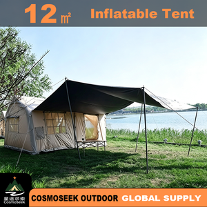 Carpa Dúplex Inflable <span class=keywords><strong>de</strong></span> una Pieza con Columnas <span class=keywords><strong>de</strong></span> Aire, Malla Antimosquitos, Pabellón <span class=keywords><strong>de</strong></span> Almacenamiento, 81x50x50cm, Carpa Familiar para Acampar - Product Image 4