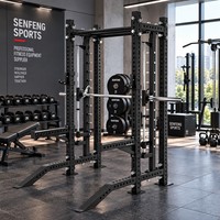 Machine Smith Commerciale Demi-Rack Combo Robuste pour Squats et Entraînement de Force Équipement de Gym SF1003A