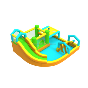 Xách tay PVC Inflatable trượt nước và Bouncer Combo cho ngoài trời chơi nước nhảy vui vẻ với Blower cho công viên Lều đám cưới - Product Image 3