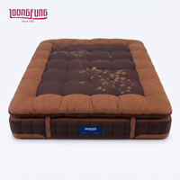 Matelas hybride de luxe personnalisable LOONGFUNG avec dessus moelleux et ressorts ensachés en mousse à mémoire de forme Q-Bounce en coton et laine