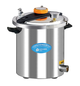 เครื่องนึ่งฆ่าเชื้อแบบพกพา ใช้แก๊ส LPG ความดันสูง พร้อมระบบทำความร้อนด้วยไฟฟ้า/แก๊ส LPG  ทำจากสแตนเลส ขนาด 18 ลิตร รุ่น YX-18HM สำหรับ<span class=keywords><strong>อาหาร</strong></span> เห็ด และห้องปฏิบัติการ - Product Image 1