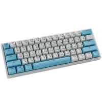 Mouse Nirkabel Model Ganda 61-Tombol RGB LED Kabel USB Mini Mekanik Gateron Cherry/Kailh Set Gamer Anti-Ghosting Baru yang Dapat Diprogram