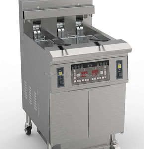 Friteuse électrique verticale en acier inoxydable à double cuve avec armoire de rangement, acier inoxydable 304, 380V, pour les restaurants de restauration rapide - Product Image 3