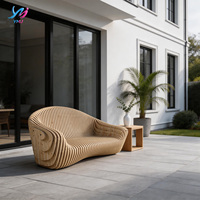 Chaises d'attente artistiques en bois paramétriques sur mesure pour usine, durables, écologiques, de luxe, pour hôpitaux et centres commerciaux