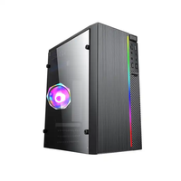 2020 plus récent boîtier d'ordinateur Micro Atx Cpu boîtier d'ordinateur de bureau de jeu en verre trempé