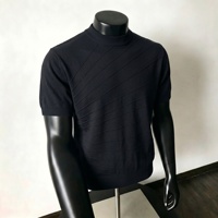 Maglione Estivo a Collo Medio in Jacquard Traspirante e Vestibilità Comoda; T-Shirt a Maniche Corte Stile Retrò Moneta Antica per Uomo e Donna