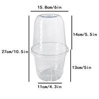 Pots de pépinière transparents en PET de 3,5, 4, 5 et 6 pouces, pots à graines de jardin, pots de pépinière avec dômes d'humidification