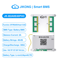 JKBMS JIKONG BMS JK-B2A8S30P-HC 4S 5S 6S 7S 8S 300A 2A BMS Inteligente para Almacenamiento de Energía Li-ion LiFePO4 LTO con Balance Activo