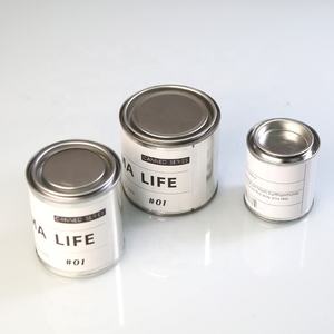 فاخر مخصص شعار 100 مللي 200 مللي 250 مللي المعادن طويل القامة علبة طلاء من القصدير ل شمعة شمعة الأوعية معدن القصدير يمكن - Product Image 1