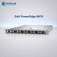 Serveur de centre de données d'occasion de haute qualité avec 128 Go de DDR5 6400 et 8 disques SSD NVMe, serveur rack Dell PowerEdge R670