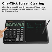 Calculatrice Scientifique Électronique 12 Chiffres avec Tablette d'Écriture LCD pour Étudiant – Fournitures Scolaires