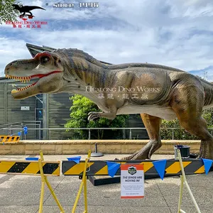 Parque temático floresta exterior simulação robótica borracha dinossauro escultura