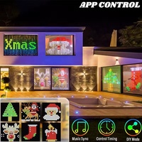 Lampu tirai DIY RGB, lampu dekorasi LED pintar pemrograman aplikasi lampu kawat tertutup karet Kontrol Titik ajaib